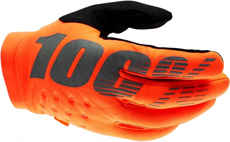 100% Brisker Orange Handschuhe für Motorrad und Fahrrad, Größe XL