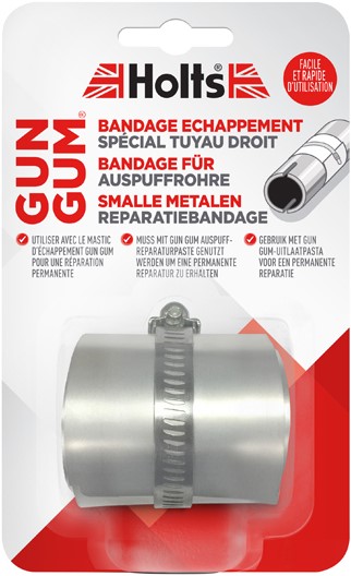 Holts Gun Gum Motorrad Auspuff Metall Reparatur Bandage 210 x 200 mm