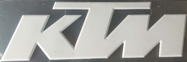 KTM auferlegter Aufkleber Decal ''KTM'' weiß 61608098000AB