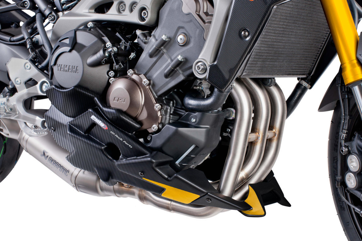 Puig Motorspoiler Yamaha MT 09 / SP / Tracer / Tracer 900 mit Akrapovic System Carbon Look