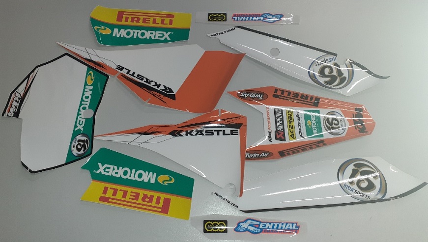 KTM 250 und 450 SX F 2010 Aufkleberset Werksaufkleberset
