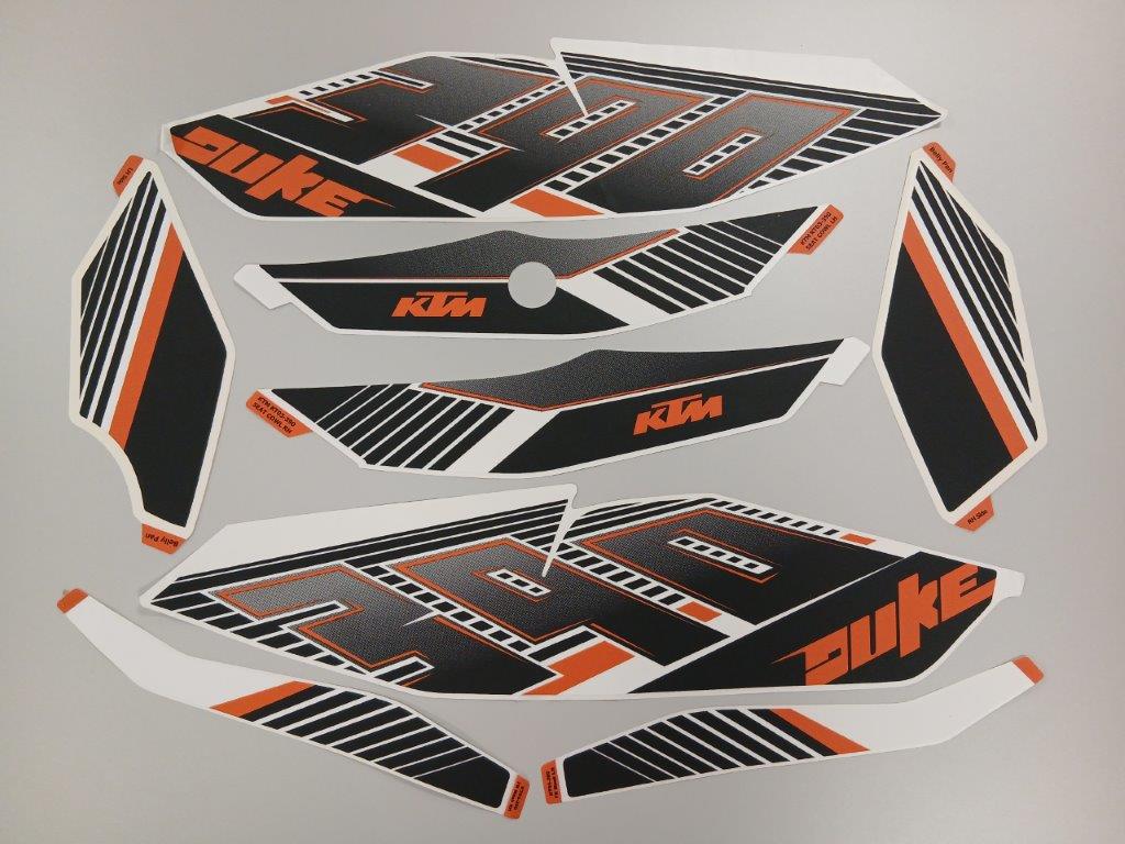 KTM Aufklebersatz / Dekorsatz 390 Duke Schwarz, 2014