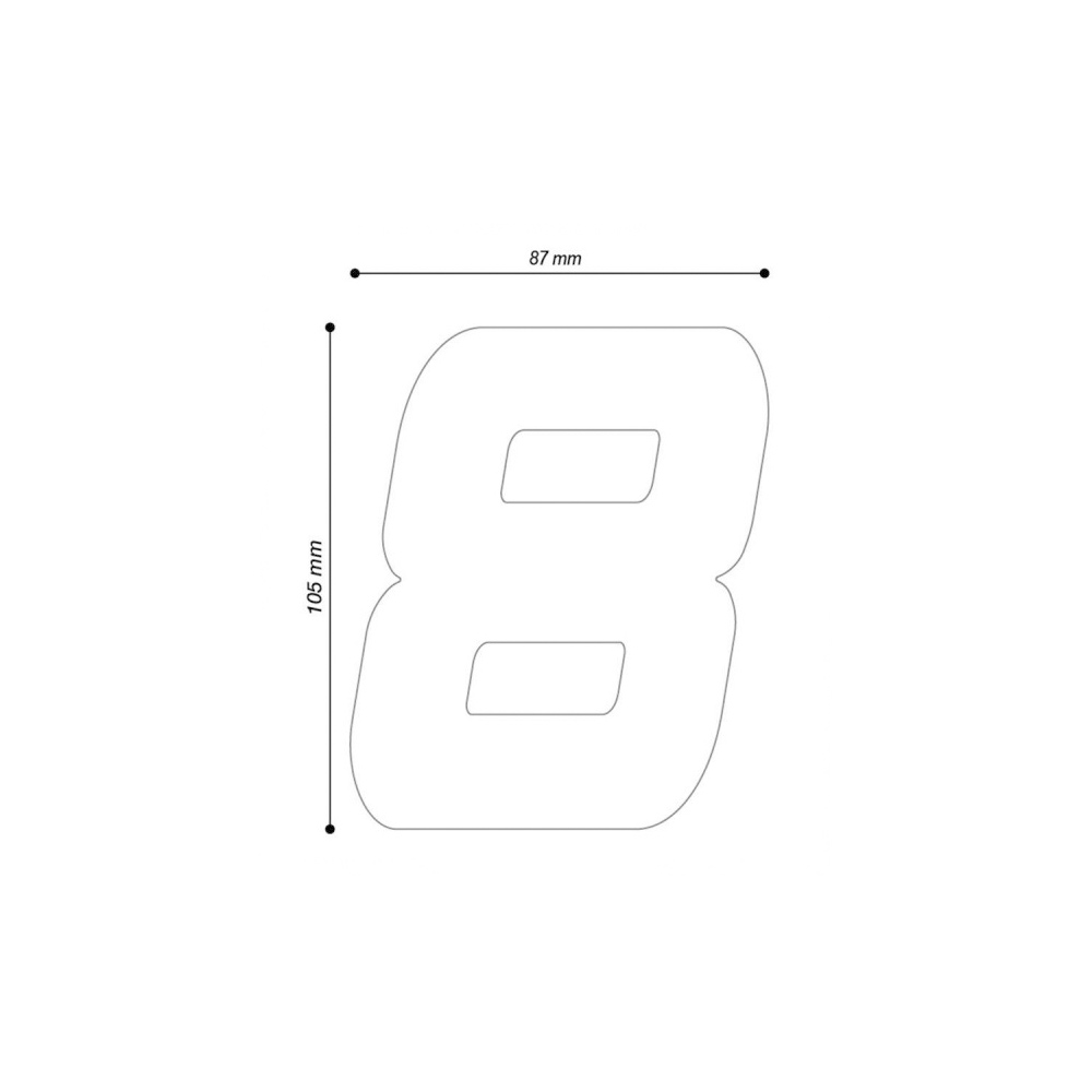 Barracuda sticker startnummer 4 zwart