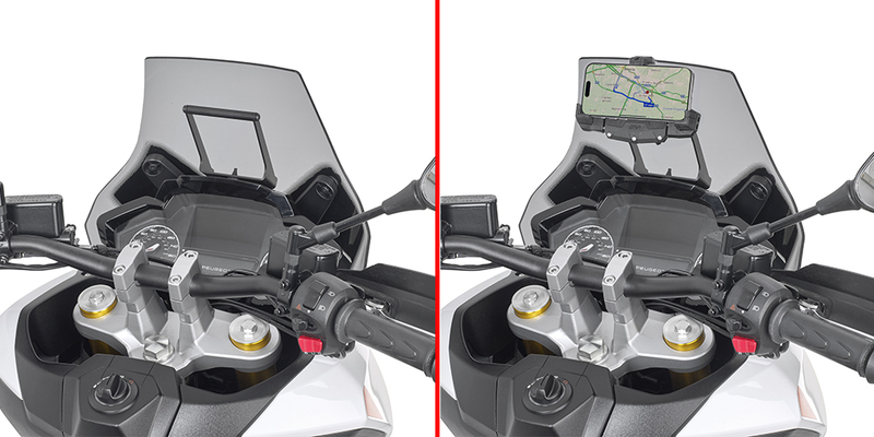 Givi FB8102 Halterung zur Montage von GPS- oder Smartphone-Halterungen an PEUGEOT XP400 GT und XP400 ALLURE ab 2023