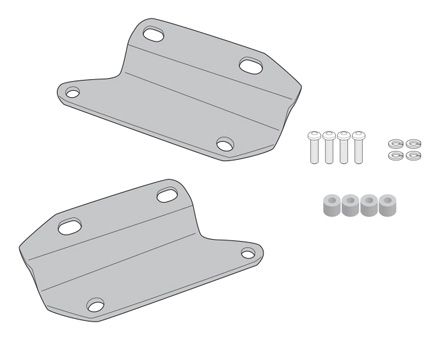 Givi 1179KIT Frontmontage PLO1179MK / PLO1179CAMSeitlicher Kofferraumträger auf Honda CRF 1100 L Africa Twin