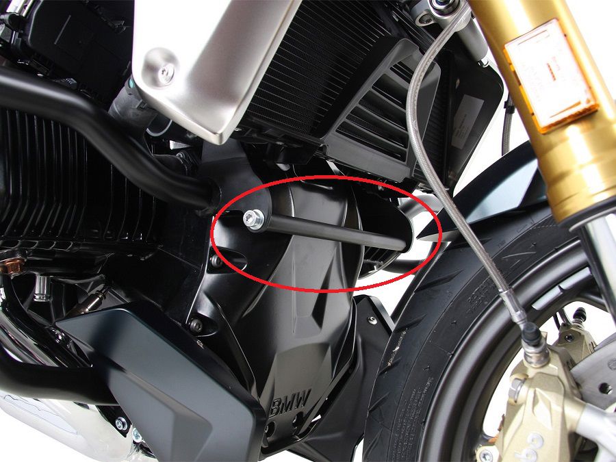 Hepco&Becker Sturzbügel-Verstärkungshalter silber für BMW R1250RS ab 2019