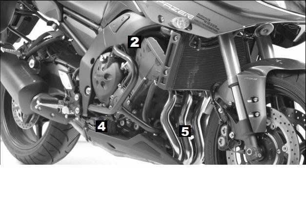 Hepco&Becker Sturzbügel schwarz für Yamaha FZ8 Fazer von 2010 bis 2016