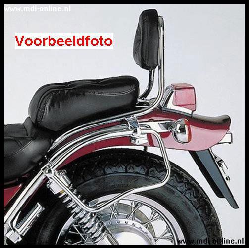 Hepco&Becker Sissybar ohne Gepäckträger chrom für Honda VT125 von 1999 bis 2000