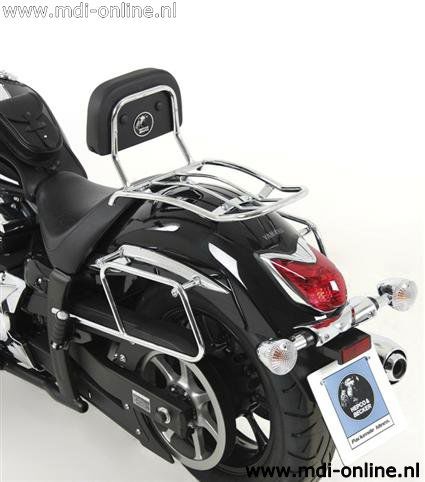 Hepco&Becker Solorack mit Rückenlehne chrom für Yamaha XVS950 ab 2009