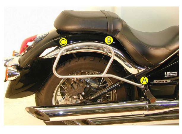 Hepco&Becker Taschenträger Standard schwarz für Kawasaki VN900 CLASSIC/ CUSTOM ab 2006