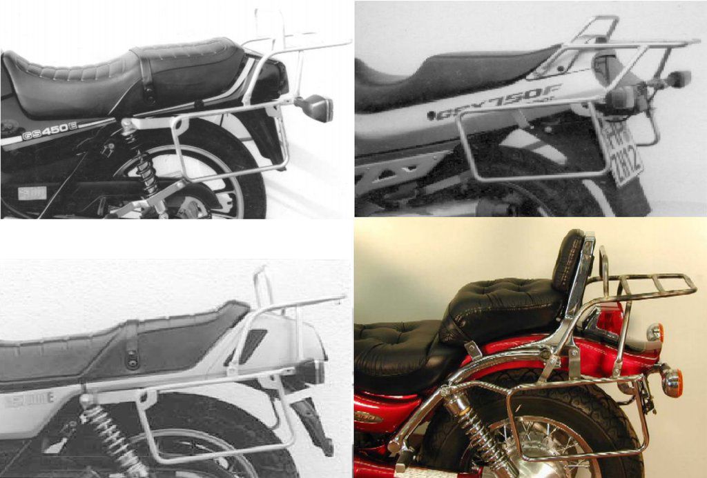 Hepco&Becker Topgepäckträger chrom für Suzuki LS650 von 1989 bis 1996-