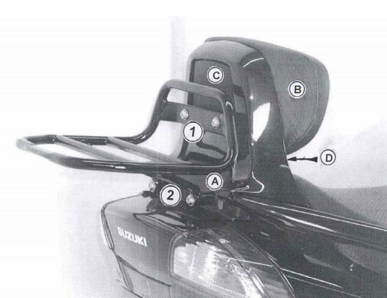 Hepco & Becker Topgepäckträger schwarz für Suzuki AN 250 / 400 von 2003 bis 2006-