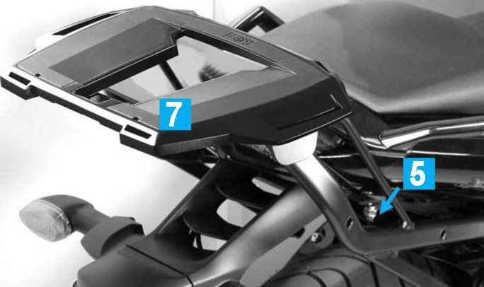 Hepco&Becker Topgepäckträger Alurack schwarz für Yamaha FZ1 Fazer 2006 bis 2015