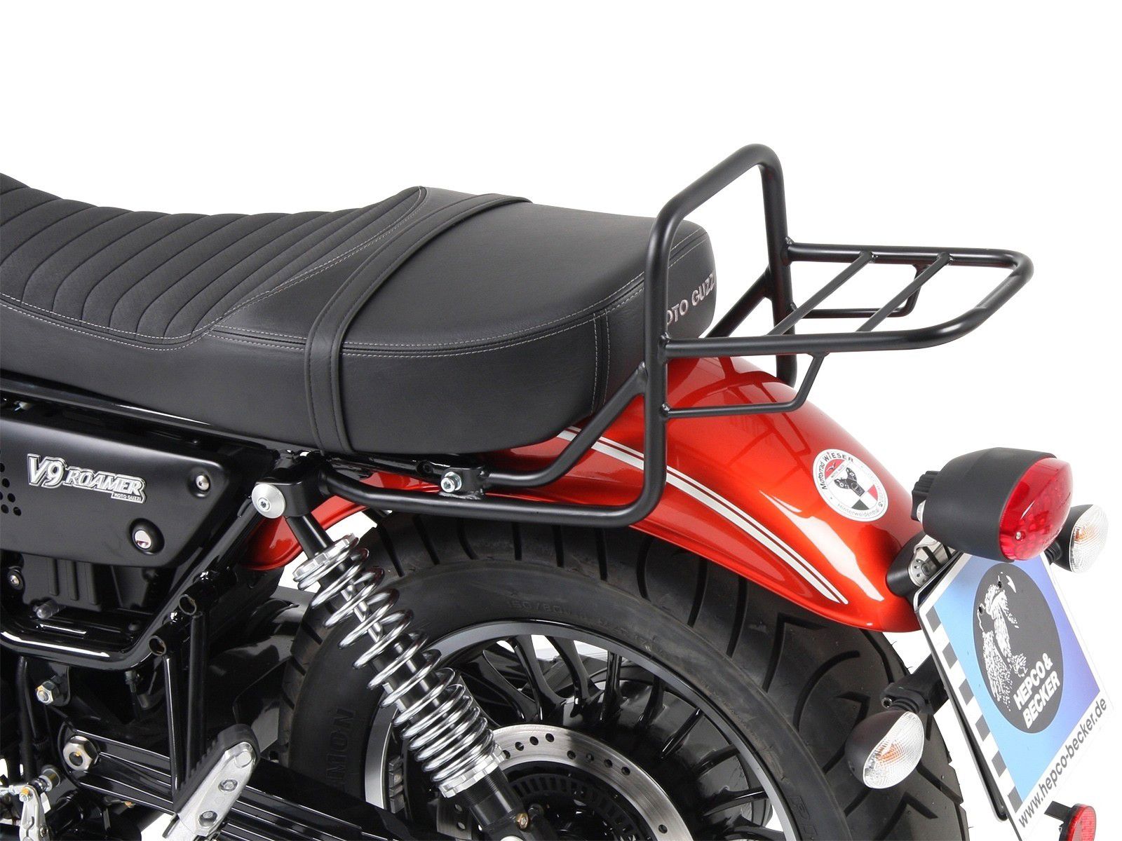 Hepco&Becker Topgepäckträger chrom für Moto Guzzi V9 Roamer ab 2017 (langer Sattel)