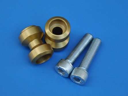 MP Bobbins Alu gold M10 x 1,25mm Paar