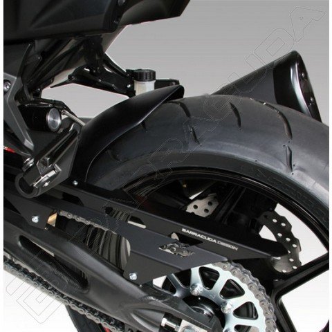 Barracuda Hinterradschutzblech Kawasaki Z1000 / Z750R mattschwarz + Kettenschutz Aluschwarz