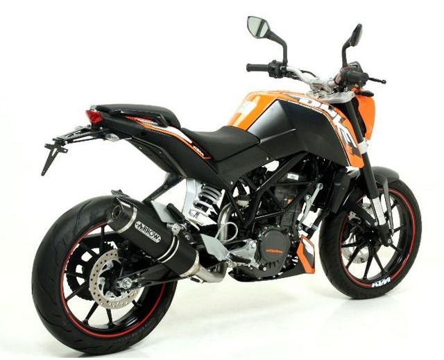 ARROW Dark Thunder Motorrad Auspuff für KTM Duke 125 ab 2011