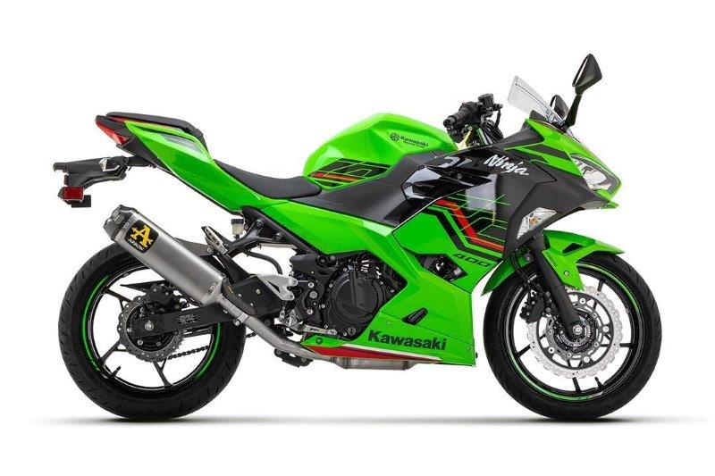 ARROW COMPETITION Komplette Motorradauspuffanlage mit WORKS Endschalldämpfer für Kawasaki Ninja 400 / Z400 ab 2023